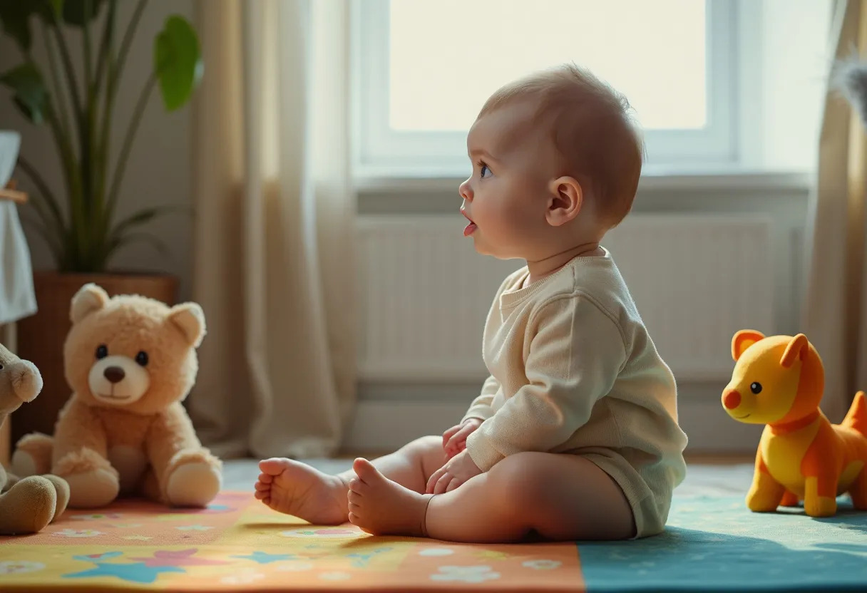 bébé tourne la tête