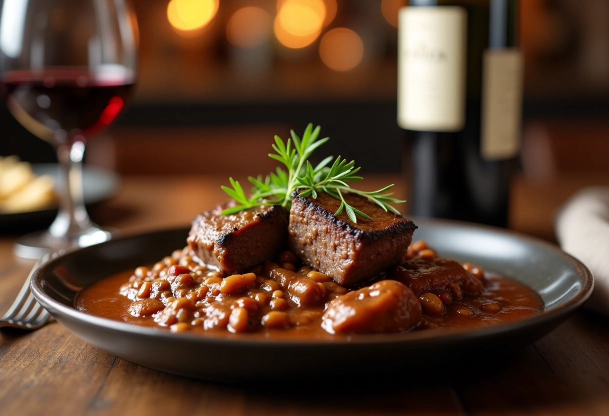 bœuf bourguignon vin rouge